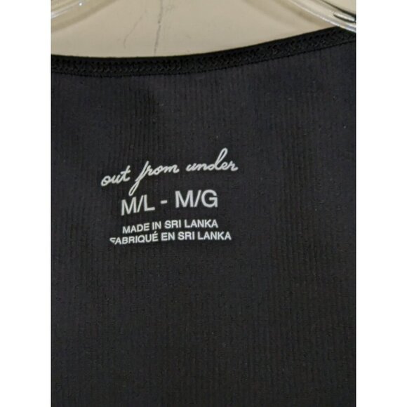 Out From Under Seamless Ruched Cropped Top Black Size MEDIUM/LARGE - Picture 3 of 3